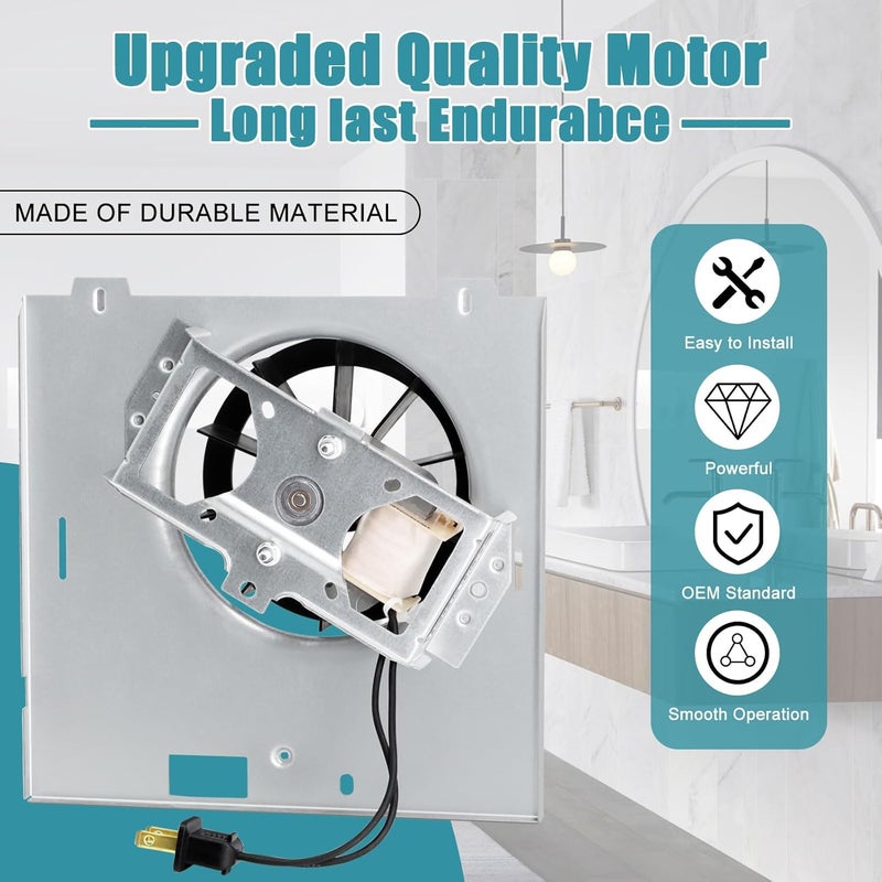 Criditpid 【Upgrade】S97012029 Fan, 663 688 Motor Assembly for Nutone Broan 663-E/688-E, 663-C/688-C, 663, 688, 662, 668, 670, 663-B/688-B, 684-C, 671-A, 689-A/B/C/D(70CFM) Bathroom Exhaust Fan Replacement Motor - Image 4